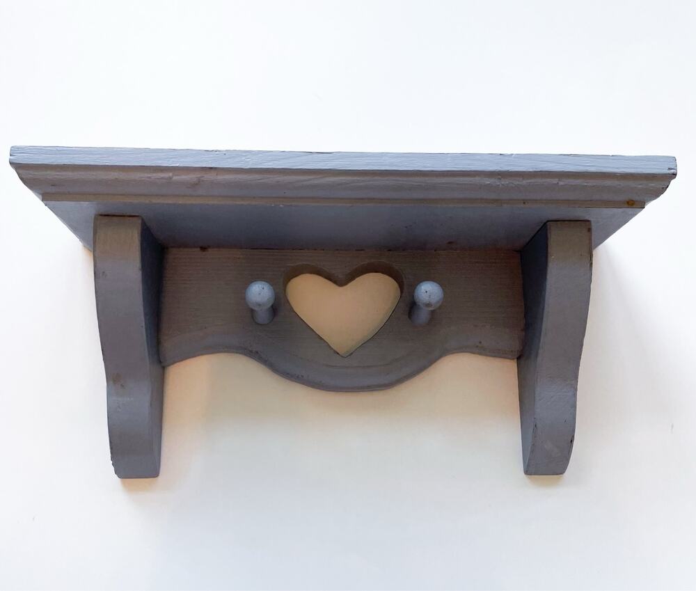 90s Cottagecore Small Blue Heart Cut-Out Shelf